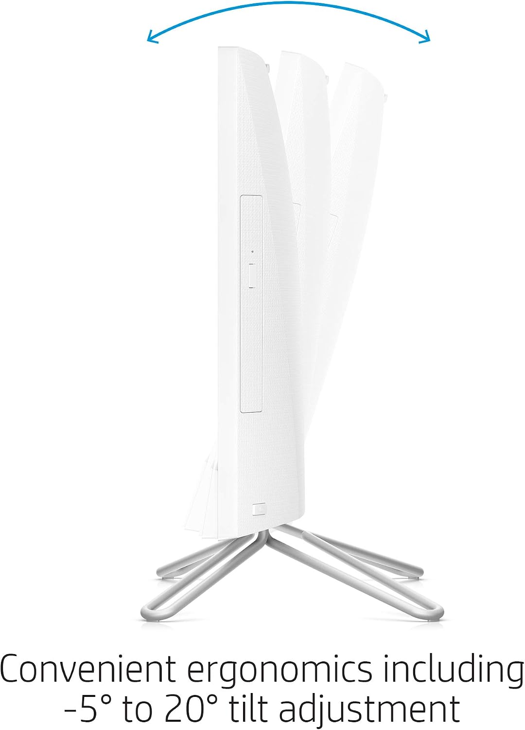HP 24-inch All-in-One Desktop Computer, AMD Athlon Silver 3050U Processor, 8 GB RAM, 256 GB SSD, Windows 10 Home (24-dd0010, White)