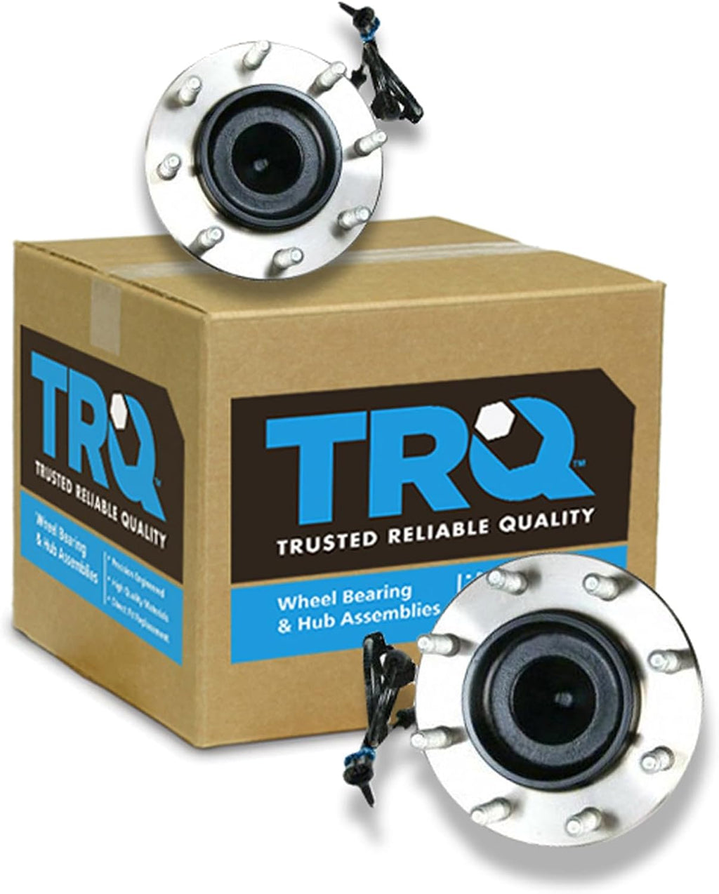 TRQ 2 Piece Front Wheel Bearing & Hub Assembly Set Compatible with 2003-2017 Chevrolet Express 3500 2009-2017 Express 4500 GMC Savana 3500 Savana 4500