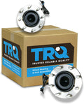 TRQ 2 Piece Front Wheel Bearing & Hub Assembly Set Compatible with 2003-2017 Chevrolet Express 3500 2009-2017 Express 4500 GMC Savana 3500 Savana 4500
