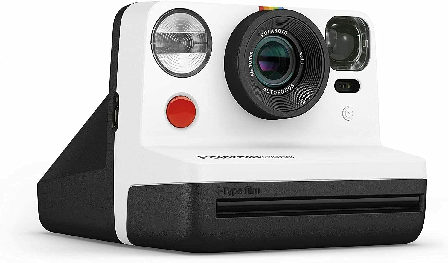 Polaroid Originals Now i-Type Instant Film Camera (Black and White) Bundle with Color Instant Film for i-Type Cameras and Reusable Vintage Accessory Bundle (3 Items)