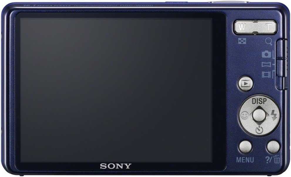 Sony Cyber-shot DSC-W690 16.1 MP Digital Camera with 10x Optical Zoom and 3.0-inch LCD (Blue) (2012 Model)