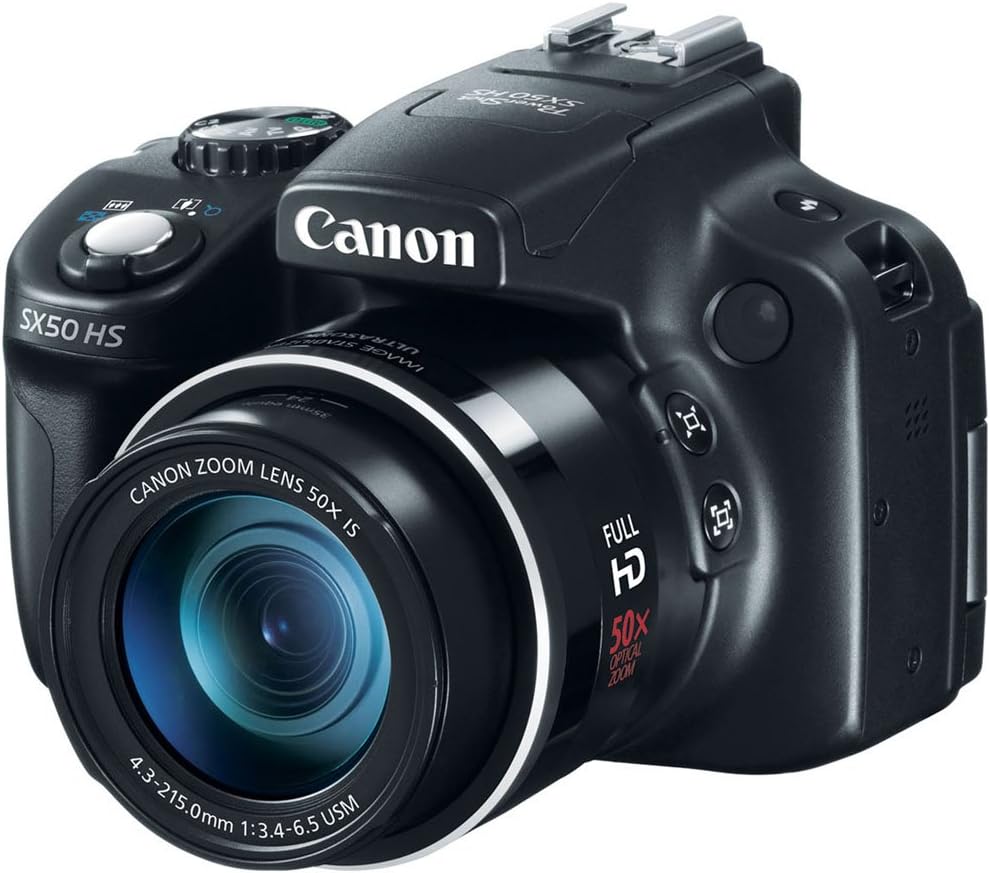 Canon PowerShot SX50 HS 12.1 MP Digital Camera with 50x Wide-Angle Optical Image Stabilized Zoom Black