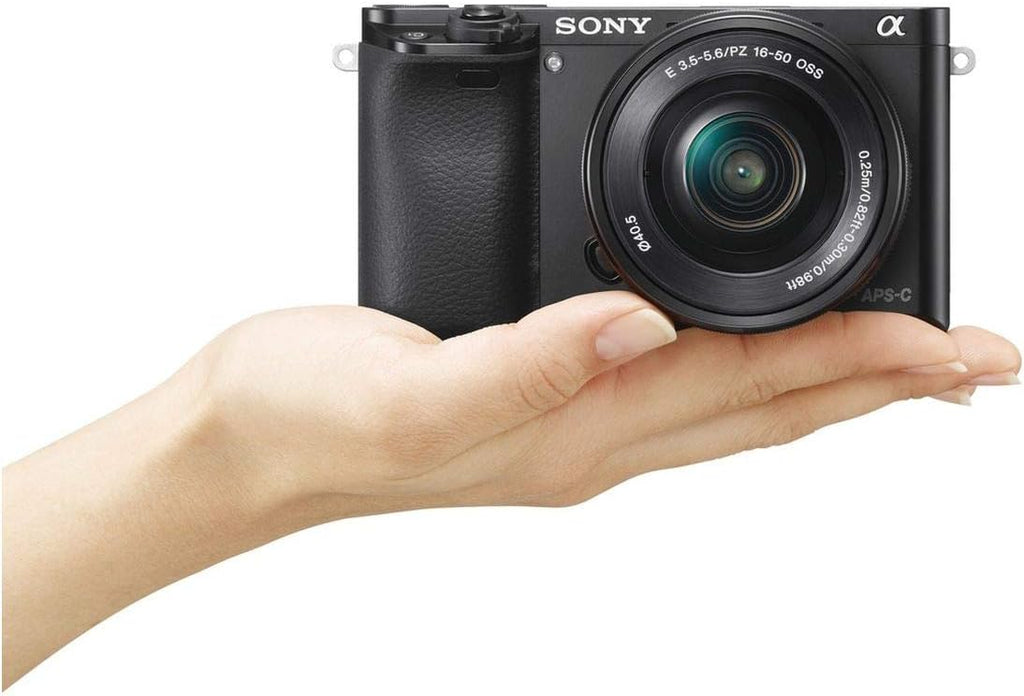 Sony Alpha a6000 Mirrorless Digitial Camera 24.3MP SLR Camera with 3.0-Inch LCD (Black) w/ 16-50mm Power Zoom Lens (Renewed)
