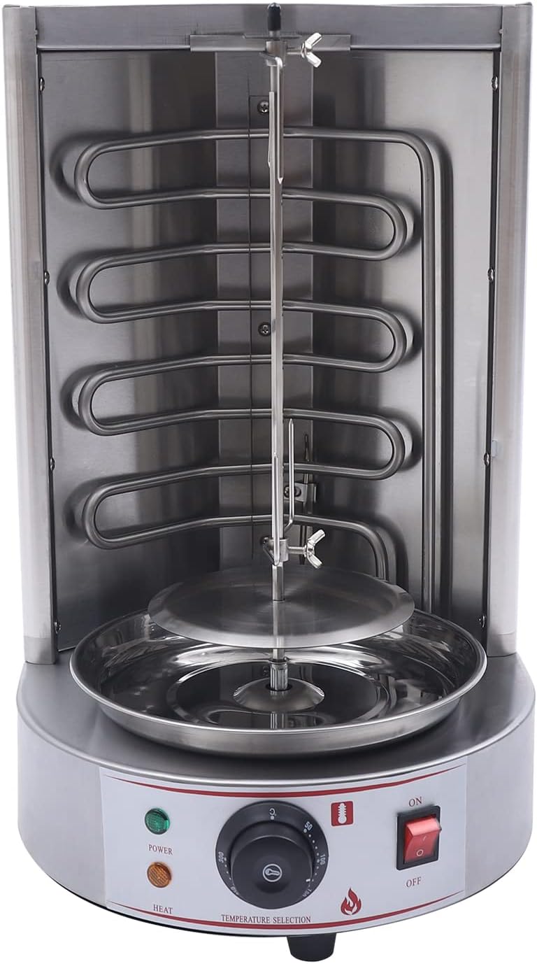 Electric Vertical Broiler Rotating Rotisserie Oven Shawarma Gyros Grill 50-300℃ BBQ