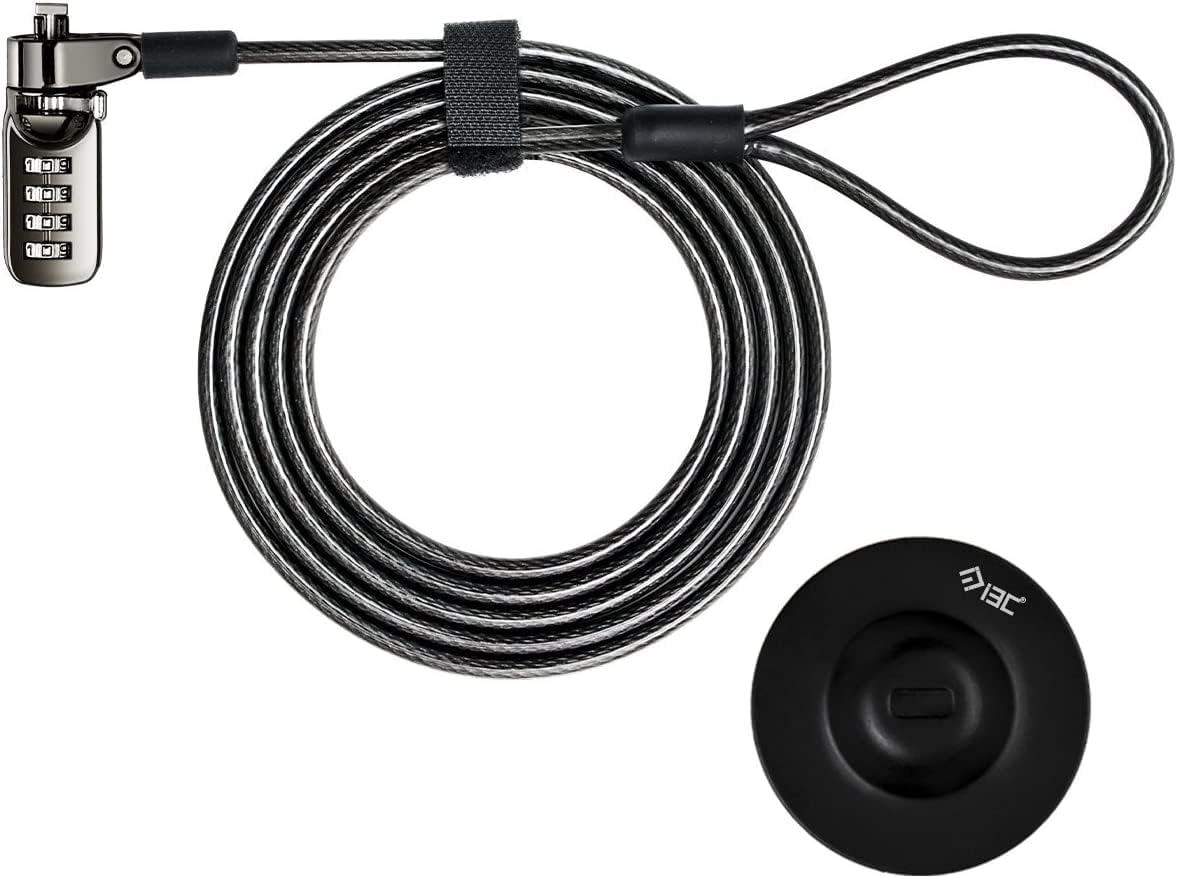 Laptop Cable Lock 4 Digital Combination Lock Security Computer Cable Lock Anti Theft Combination Lock Compatible for Tablet Laptop (10 Packs)