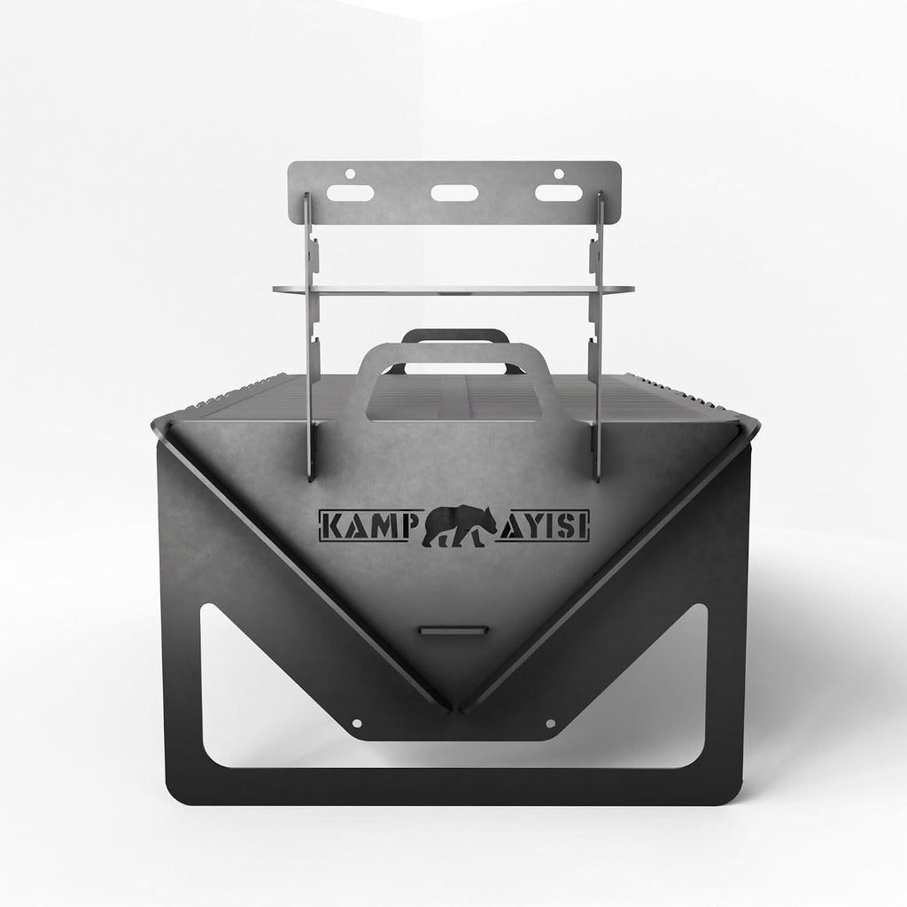 BBQ Grill Set | BBQ Grill with Stainless Steel Portable Instant Foldable Fire Set with Carrying Bag for Outdoor, Camping, Camp, Campfire (Folding Grill)