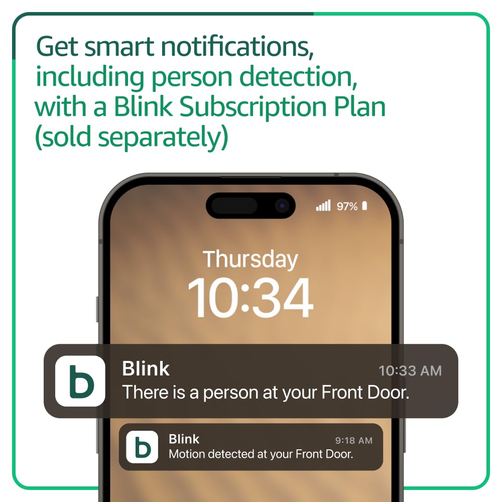 Blink Video Doorbell + Outdoor 4 XR – Wireless smart security cameras, two-year battery life, go up to 400 feet from your home with extended range. Sync Module XR included.