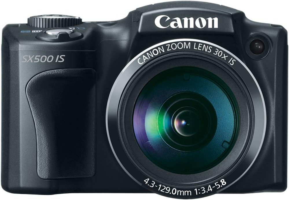 Canon PowerShot SX500 is 16.0 MP Digital Camera with 30x Wide-Angle Optical Image Stabilized Zoom and 3.0-Inch LCD (Black)