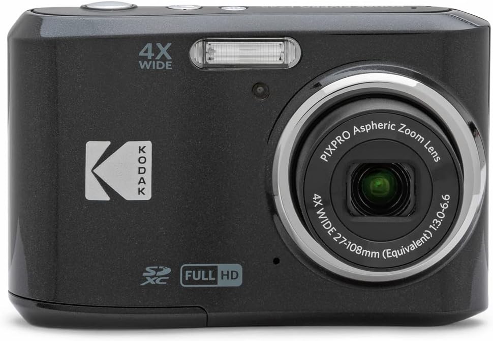 Kodak FZ45BK PIXPRO 16MP Digital Camera Black Bundle with Lexar 64GB High-Performance 800x UHS-I SDHC Memory Card Blue Series