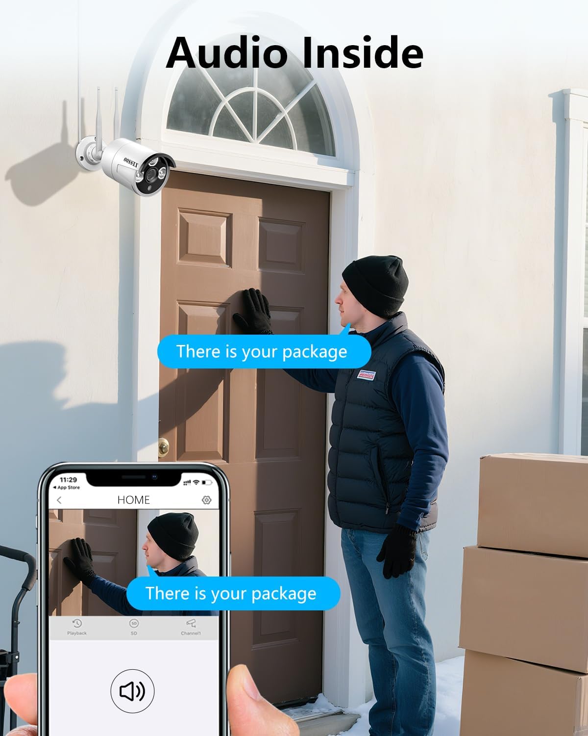 (2026 Update) Wireless Security Camera System, 10CH WiFi NVR with 8 x 3MP Dual Antenna Cameras, 55% Longer Range, 4TB HDD 60-Day Recording, Dual Band 2.4/5.8GHz, IP67, Free App