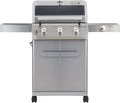 Monument Grills Mesa Series, 3+1 Outdoor Barbecue Stainless Steel Propane Gas Grill, 3 Burners & 1 Side Burner 48,000 BTU Patio Garden Grill with Knob Controls, Mesa305