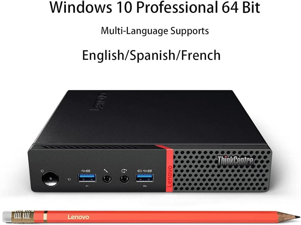 Lenovo ThinkCentre M700 Tiny Business Desktop PC, Intel Quad Core i5-6400T up to 3.1GHz, 16G DDR4, 256G SSD,Keyboard and Mouse,WiFi,Windows 10 Pro (Renewed)