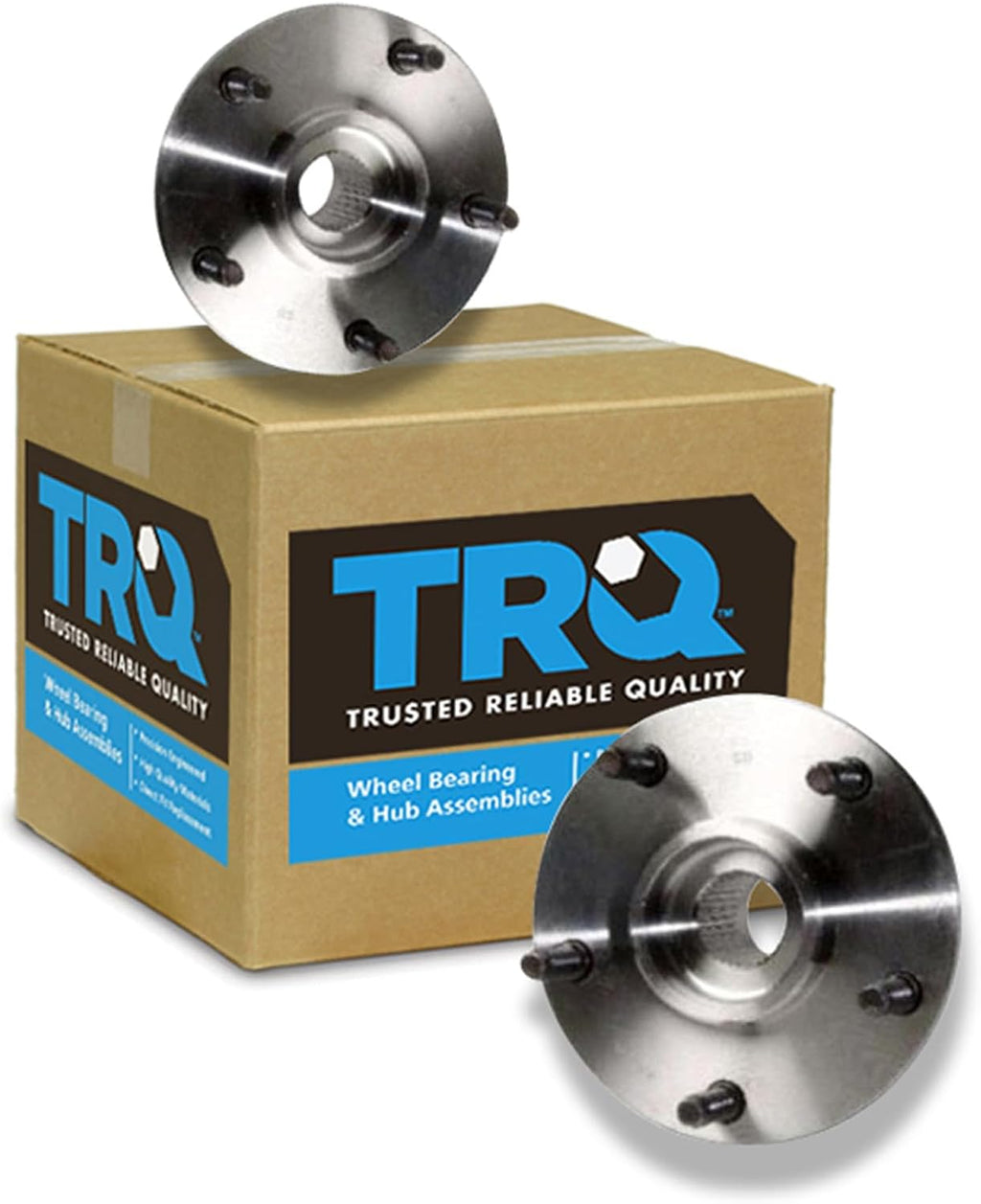 TRQ Front Left and Right Wheel Bearing and Hub Assembly Set 2 Piece Compatible with 1994-1996 Dodge Ram 1500 4WD 1997-1999 Ram 1500 4WD with 2 Wheel ABS Brakes