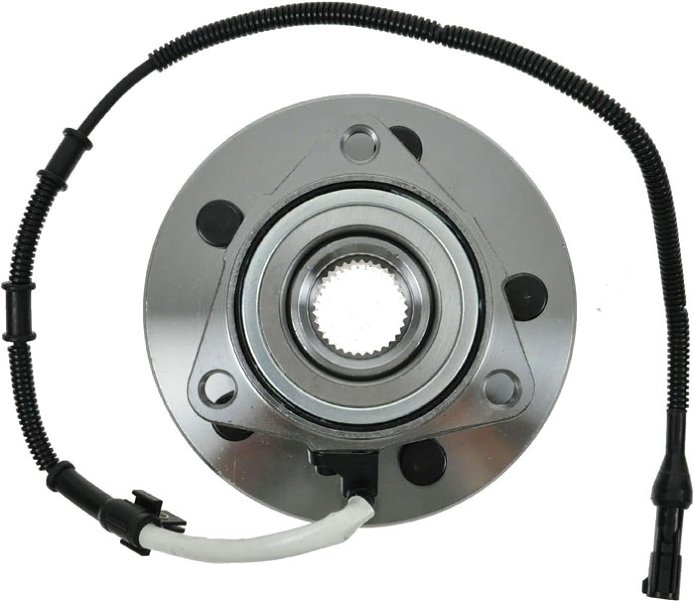 TRQ 2 Piece Front Wheel Bearing & Hub Assembly Set 4WD Compatible with 1997-2000 Ford F-150