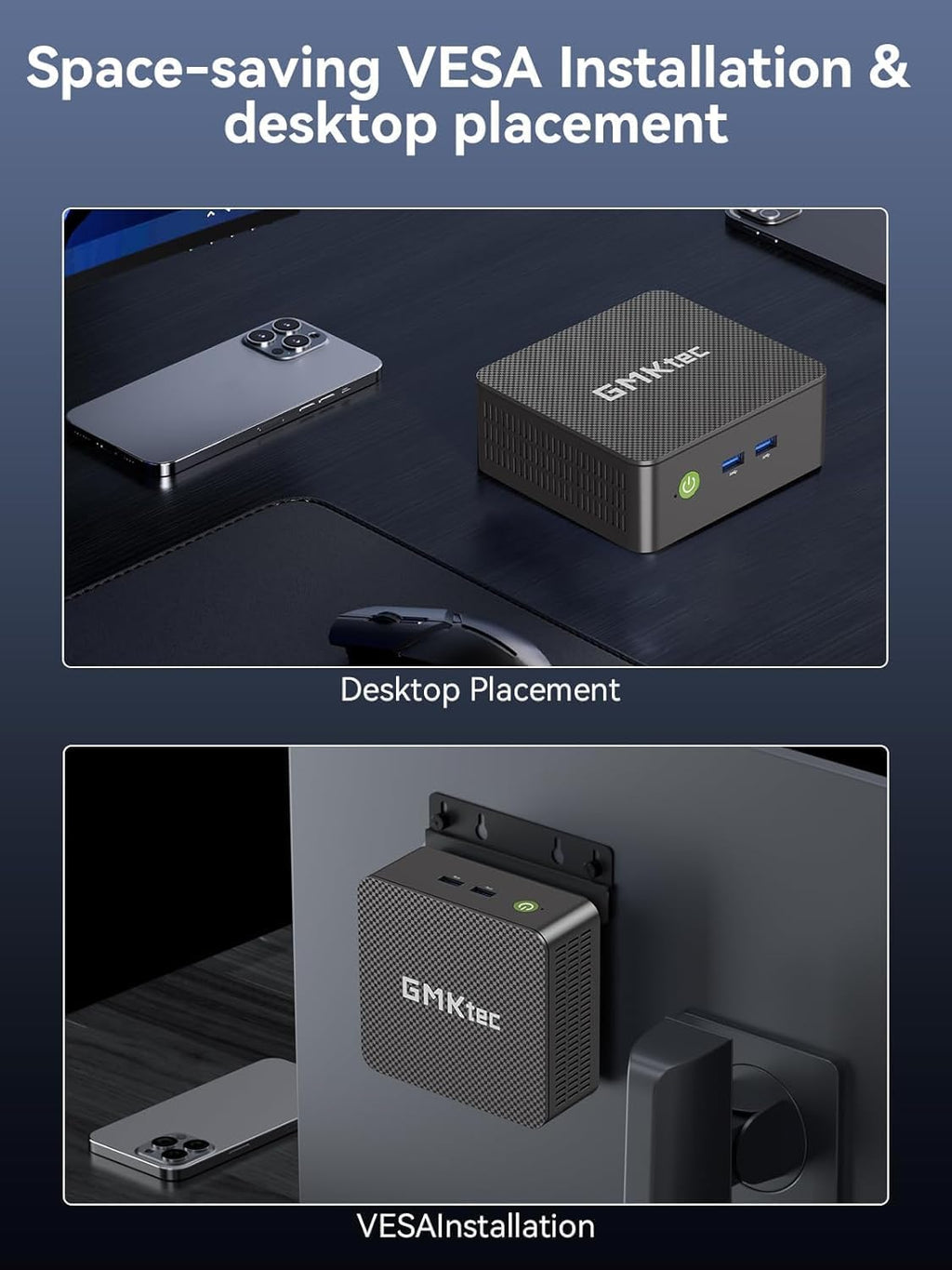 GMKtec Mini PC Intel Core i3-10110U Processor (Beats 4300U/N150) 8GB DDR4 256GB SSD i226-V RJ45 Ethernet Desktop Computer 4K Dual/ 4X USB3.2/ WiFi 6 BT5.2/ Nucbox G3 Pro