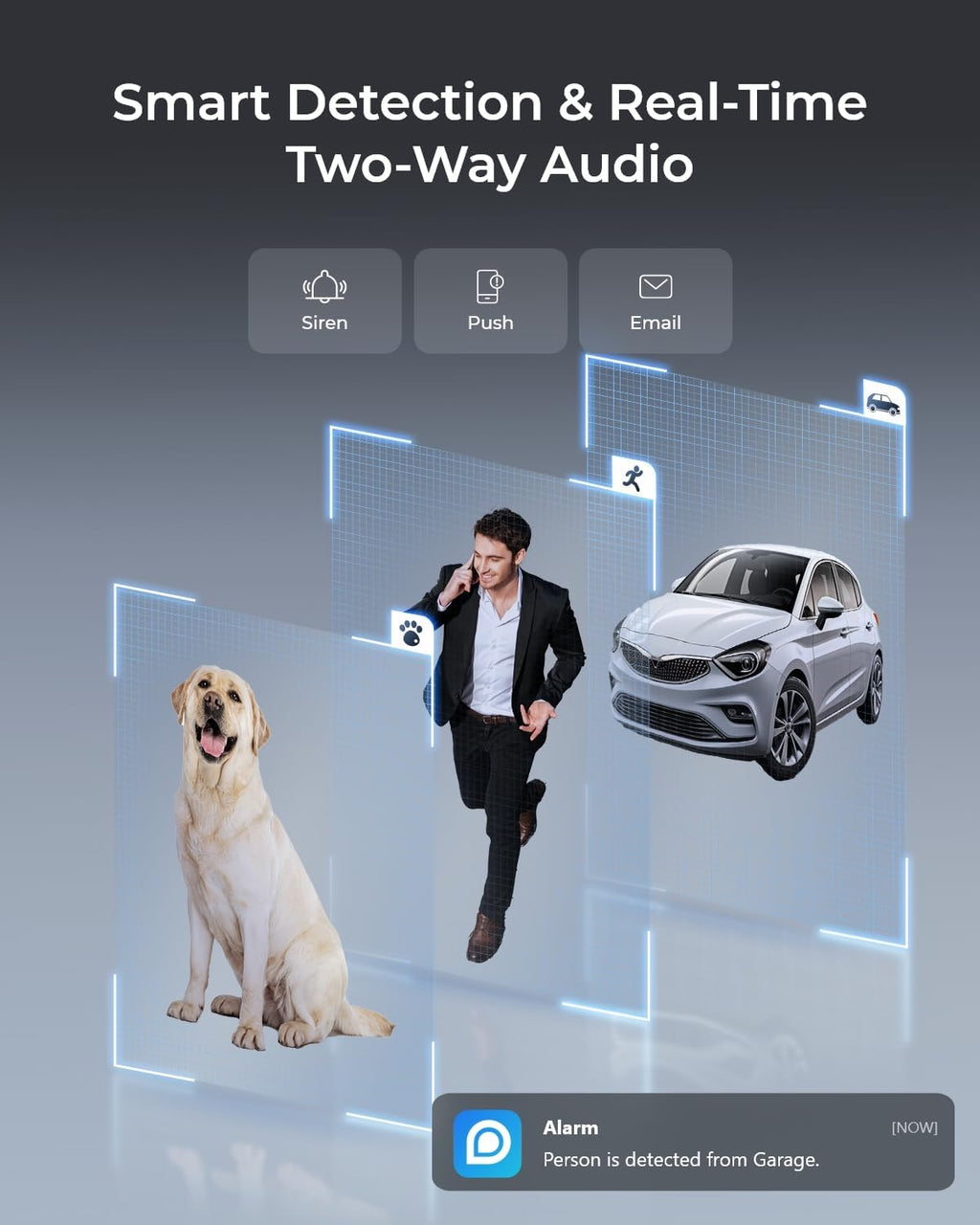 REOLINK 4K/8MP PoE IP Security Camera, Turret Surveillance, Color Night Vision with 3000K Spotlights, IK10 Vandal Proof, Human/Vehicle/Pet Detection, up to 512GB microSD Card, RLC-840A, No PT Support
