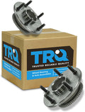 TRQ Front Left and Right Wheel Bearing and Hub Assembly Set 2 Piece Compatible with 2000-2001 Dodge Ram 1500 Rear Wheel Drive