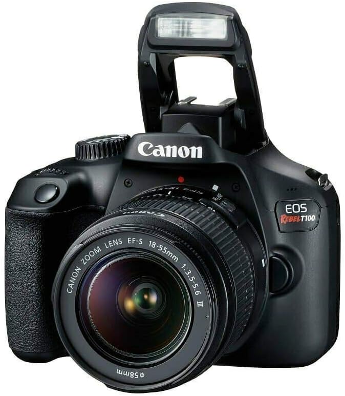 Canon EOS Rebel T100 / 4000D DSLR Camera (w/ 18-55 III) (Renewed)