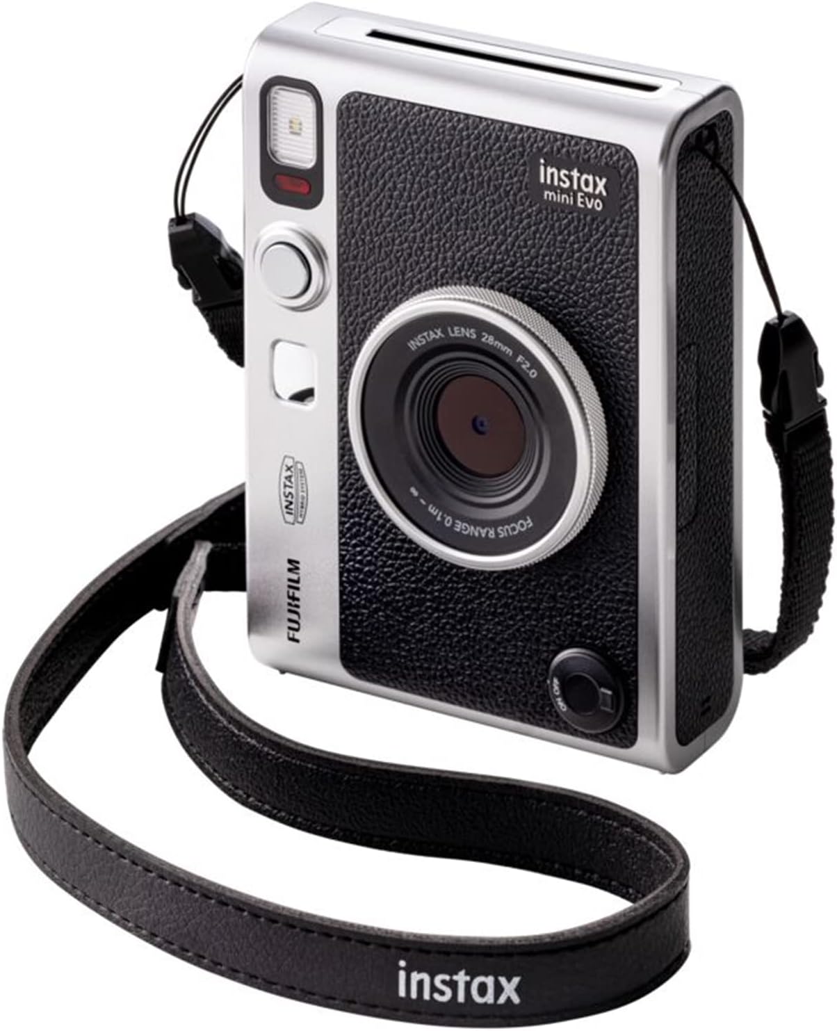 Fujifilm Instax Mini EVO Hybrid Black Instant Camera Bundle with 2X Mini Twin Pack Instant Film