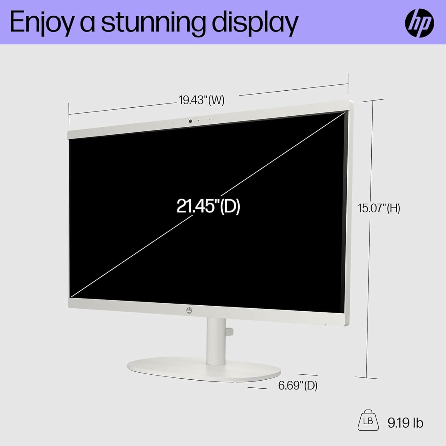 HP 22' All-in-One Desktop PC • Full HD Display • 16GB RAM • 1TB Storage (512GB SSD and 512GB External) • Intel Ultra-efficient Processor • Type-C • Mouse and Keyboard Included