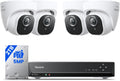 REOLINK Smart 5MP 8CH Home Security Camera System, 4pcs Wired PoE IP Cameras Outdoor with Person/Pet/Vehicle Detection, 4K 8CH NVR with 2TB HDD for 24-7 Recording, RLK8-520D4-5MP