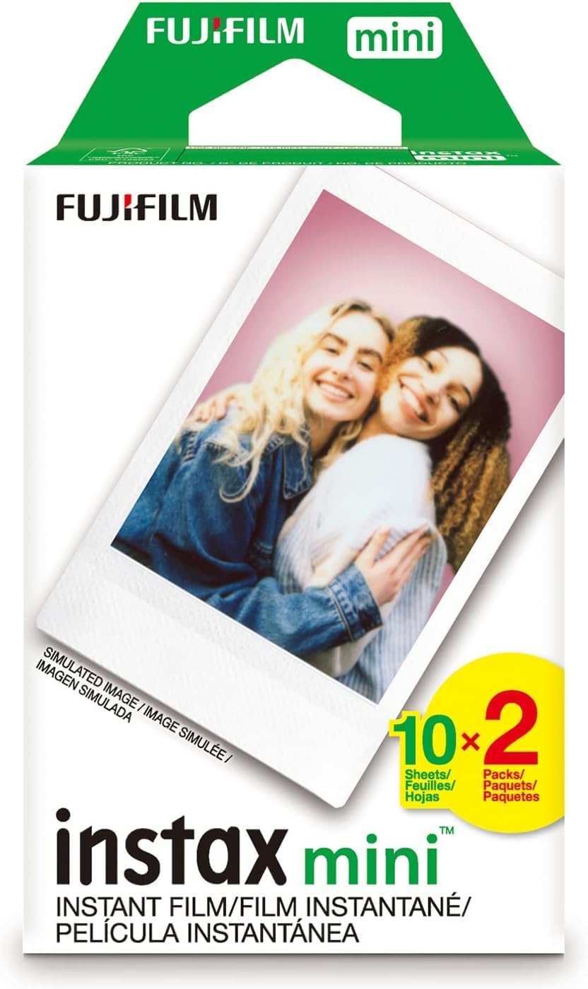Fujifilm Instax Mini Link Smartphone Printer (Ash White) + Fuji Instax Mini Film (40 Sheets) - Instax Mini Link Printer Bundle