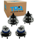 TRQ 2 Piece Front Rear Wheel Bearing & Hub Assembly Set Compatible with 2000-2005 Buick Lesabre 2006-2011 Lucerne 1997-2005 Park Avenue 1997-1999 Riviera Cadillac DeVille DTS 1998-2004 Seville 1997-2