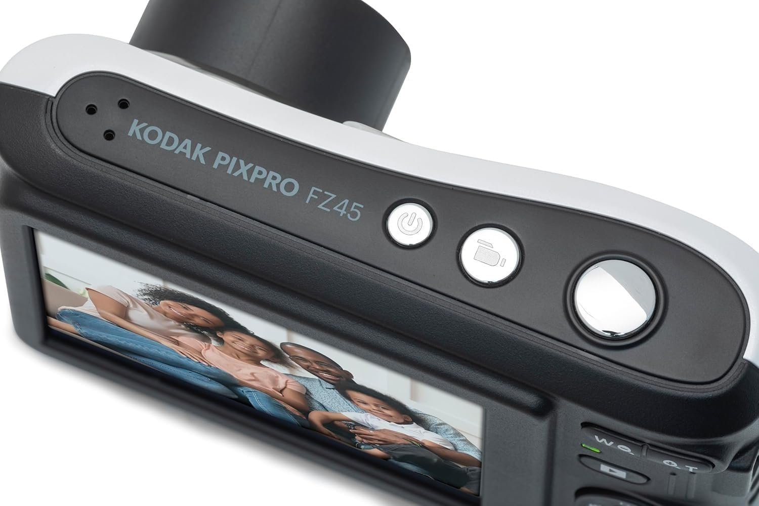 KODAK PIXPRO FZ45-BK 16MP Digital Camera 4X Optical Zoom 27mm Wide Angle 1080P Full HD Video 2.7' LCD Vlogging Camera, Bundle with Camera Case and 32GB SD Card (White)
