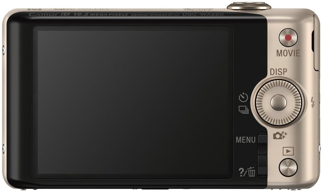 Sony DSCWX220/N 18.2 MP Digital Camera with 2.7-Inch LCD (Gold)
