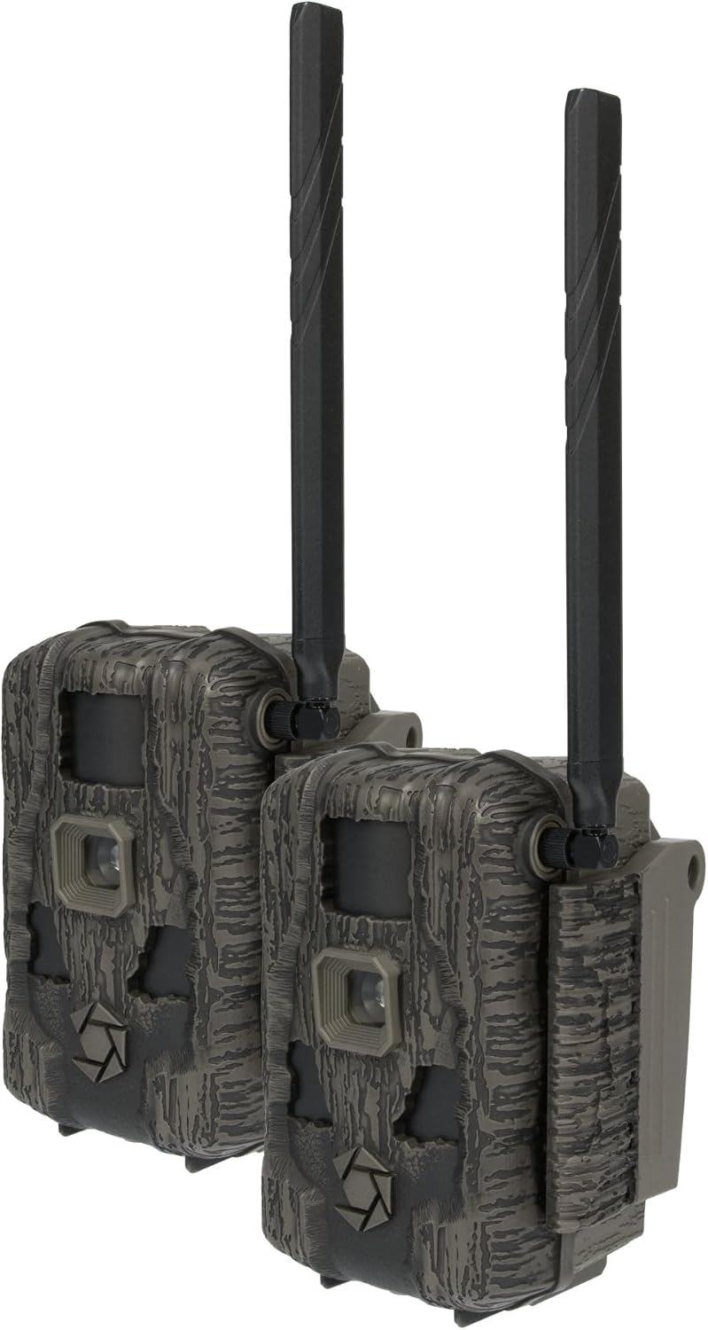 Stealth Cam Fusion™ MAX 3.0 Cellular Trail Camera 2-Pack – Auto Connect Dual Network – 1080P Video w/Audio – 100 ft Range – 0.4s Trigger – 32GB Memory – 16AA Battery – Command App
