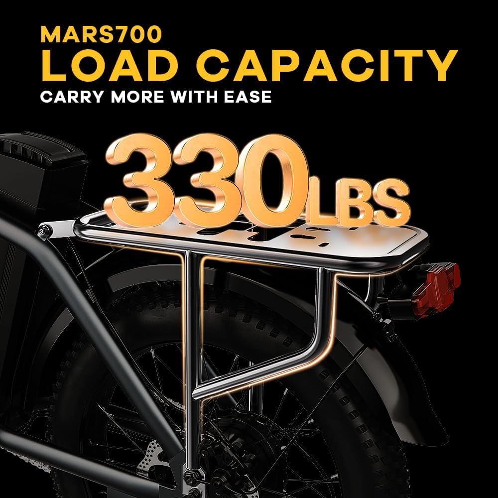 DriftGod Folding Electric Bike, 48V 20.8AH Large Removable Battery E Bike - 20'x3' Fat Tire - 80 Miles Max Range Ebike for Adults,Electric Bicycles for Commuter