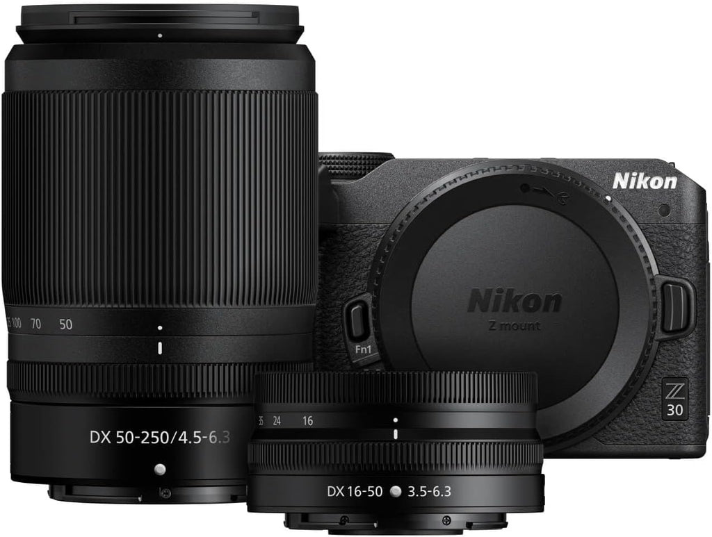 Nikon Z 30 with Two Lenses | Our most compact, lightweight mirrorless stills/video camera with wide-angle and telephoto zoom lenses | Nikon USA Model