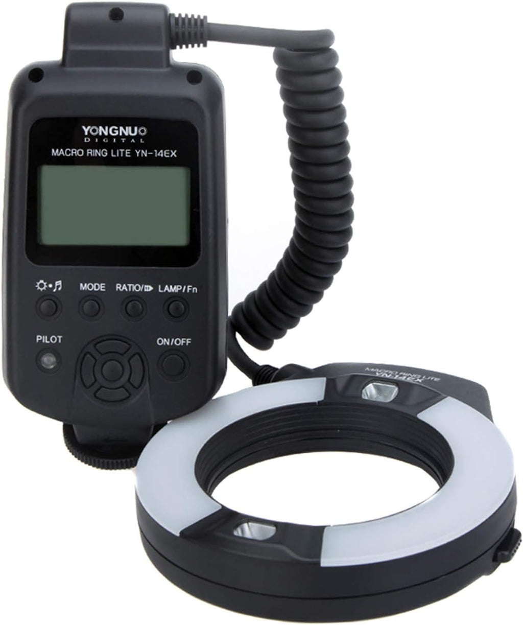 YONGNUO YN-14EX YN14EX TTL Macro Ring Flash, LED Flash Light with Adapter Ring for Canon EOS DSLR Cameras, as Canon MR-14EX