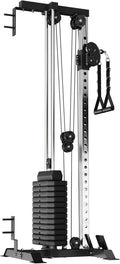 Mikolo Wall Mount Cable Station, Cable Crossover Machine with Dual Pulley System and 18 Adjustable Positions for Home Gym Fitness Equipment