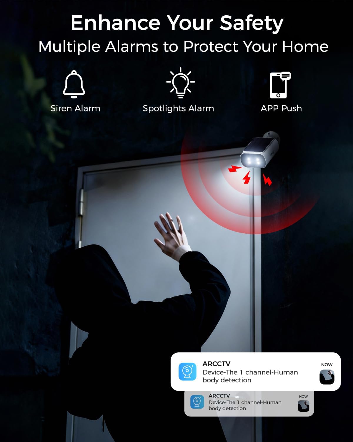 Solar Security Cameras Wireless Outdoor, 4MP Cameras for Home Security Camera System, 64GB Local Storage, No Subscription, Easy Setup, Color Night Vision, 2.4 & 5G WiFi, 4-Cam Kit