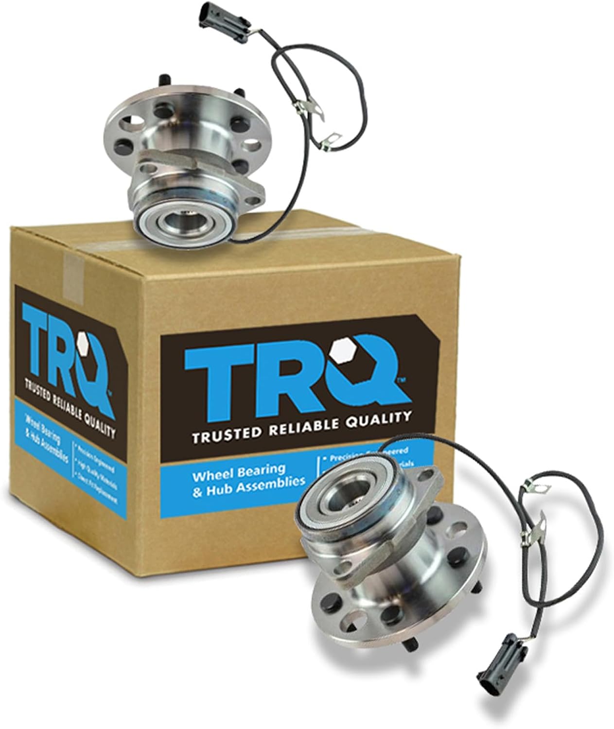 TRQ Front Left and Right Wheel Bearing and Hub Assembly Set 2 Piece Compatible with 1995-2002 Chevrolet Astro All Wheel Drive 1995-2002 GMC Safari All Wheel Drive