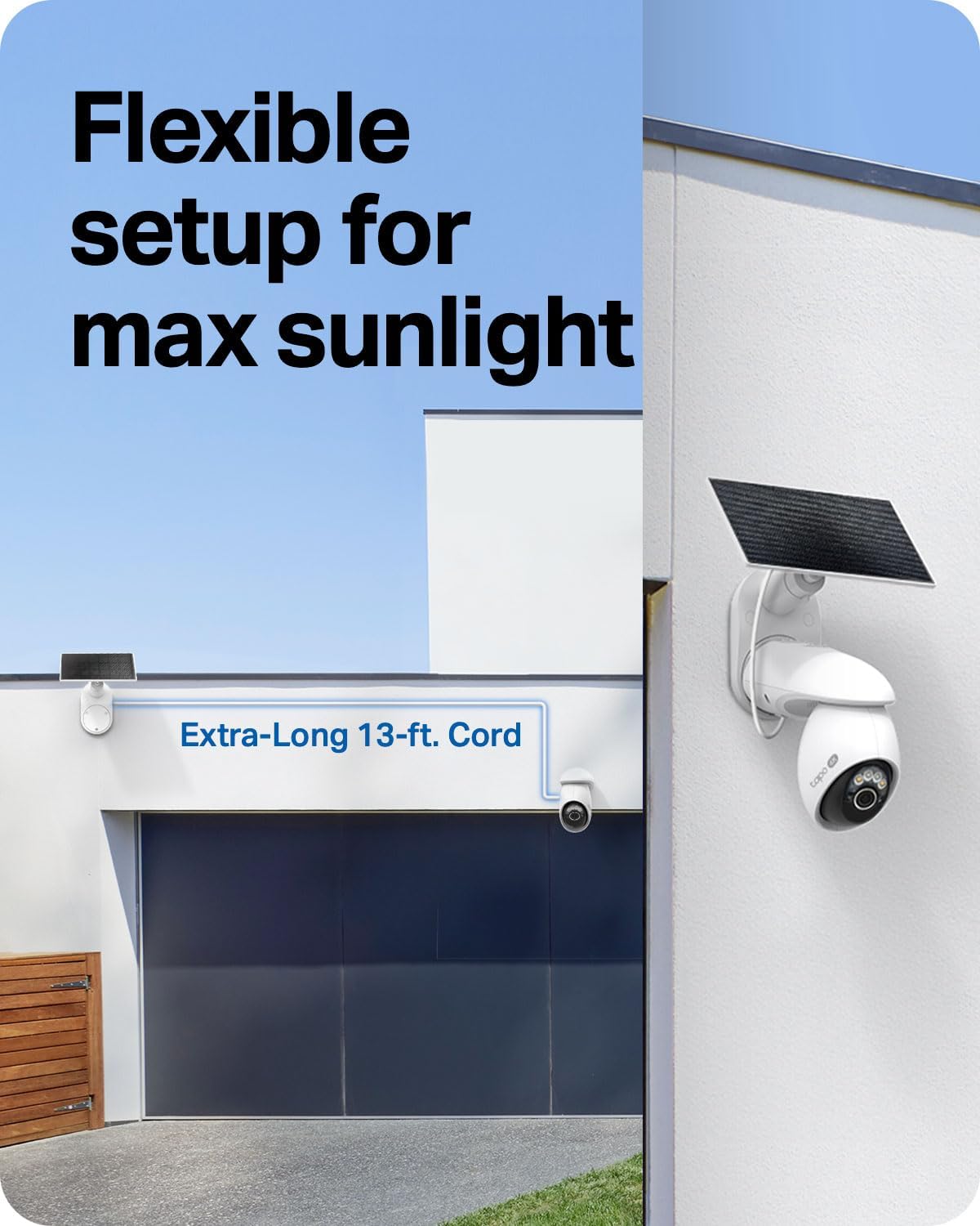 Tapo 4K Outdoor Pan/Tilt Wireless Security Camera - Battery with Solar Charging, 360° Motion Track, 24/7 Capture, Person/Vehicle Detection, Subscription-Free Local Storage or Optional Cloud, C660 KIT