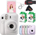 Fujifilm Instax Mini 12 Instant Camera Clay White with Sandisk 32 GB USB Flash Drive + 40 Sheets Fujifilm Instax Mini Film Bundle, Sunshine Photo Microfiber Cleaning Cloth Included...