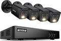 ANNKE 8CH 3K Lite Wired Security Camera System, H.265 Pro+ DVR with AI Human/Vehicle Detection, 4 x 2MP Wired CCTV Camera, Smart Color Night Vision, Easy Remote Access, IP67(NO HDD)