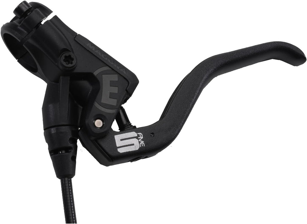 Magura MT5 2-Finger Lightweight Aluminium Bicycle Brake Lever, Useable on Left/Right, 2,200 mm Cable Length, Single Pad Set IncludingAccessories (Pack of 1), Bicycle Brake, Black, One Size