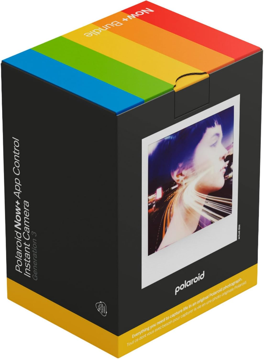 Polaroid Now+ Gen 3 Instant Camera, Black + Color Film Bundle (8 Photos)