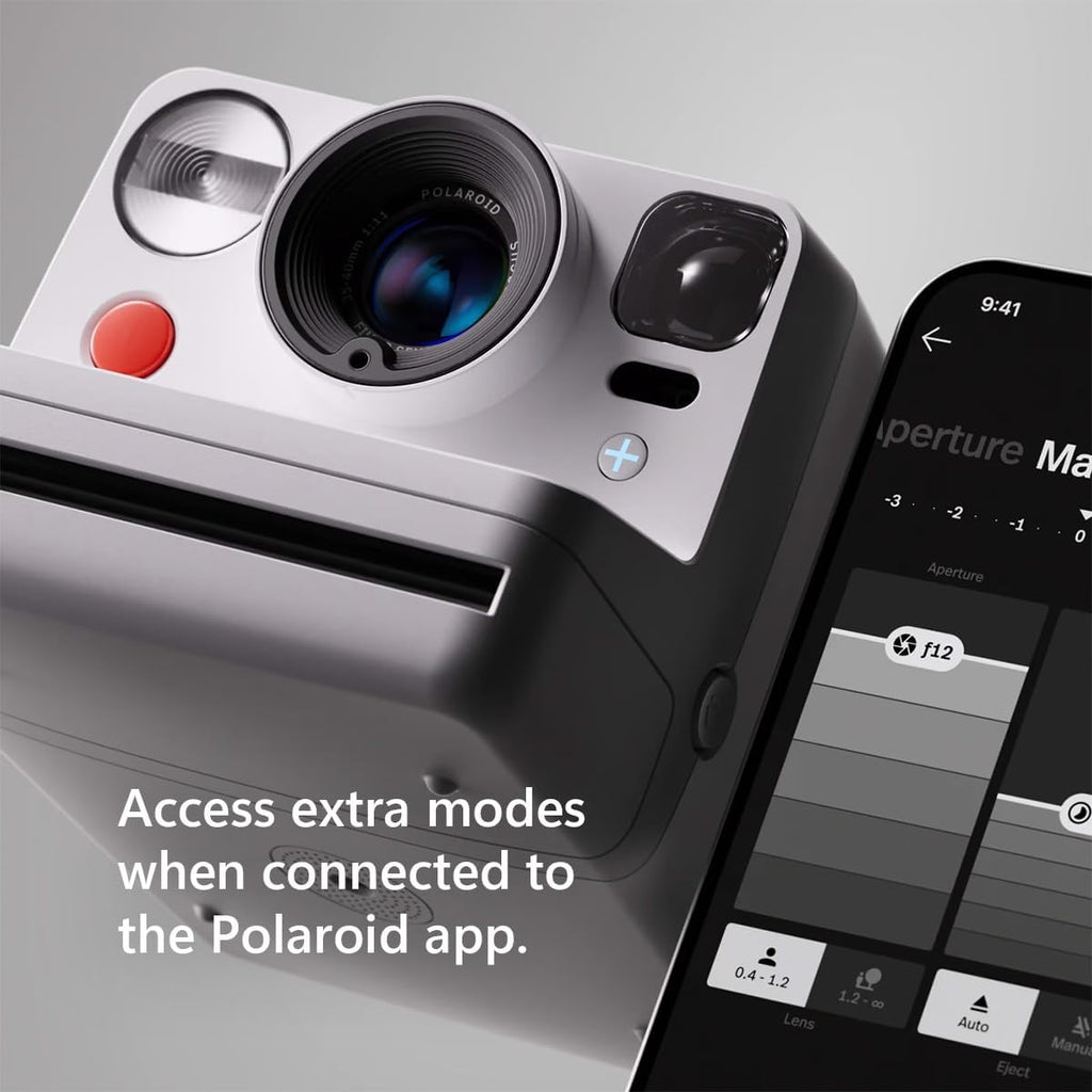 Polaroid Now+ 3rd Generation Bluetooth i-Type Instant Camera with 16 Color Film Photos, Coral | App Controlled with Signature Series Case Bundle
