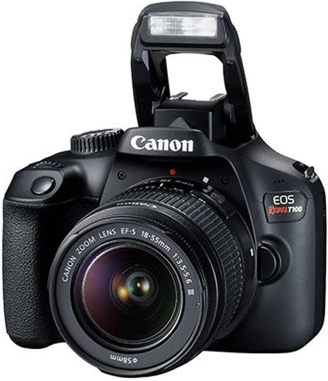 EOS Rebel T100 (EOS 4000D) DSLR Camera w/ 18-55mm DC III Zoom Lens with Pixibytes Deluxe Bundle (Renewed)