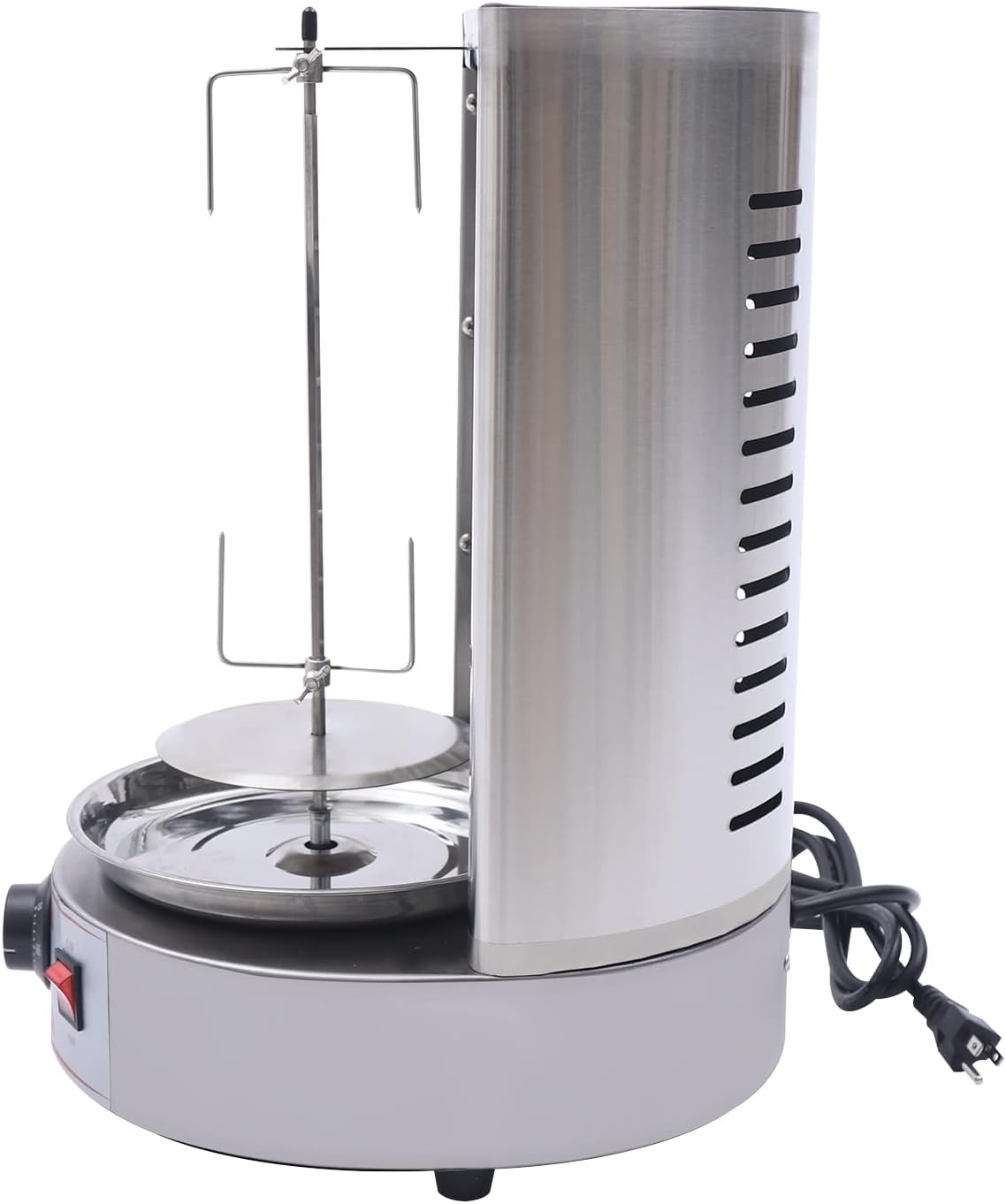 Electric Shawarma Grill Machine,Stainless Steel Vertical Broiler,Propane Doner Kebab Machine,Vertical Rotisserie with Temperature Control for Commercial Home Use