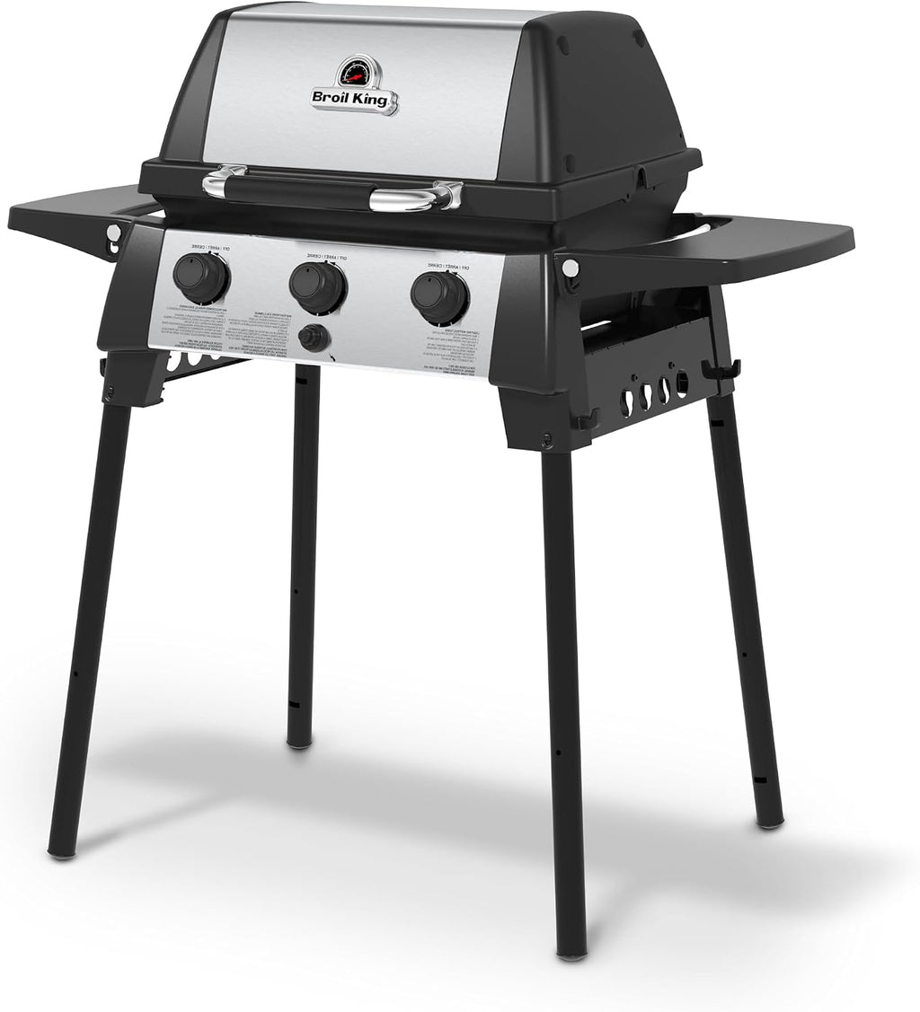 Broil King 952654 Porta-Chef 320 Portable Propane Grill in Stainless Steel and Black