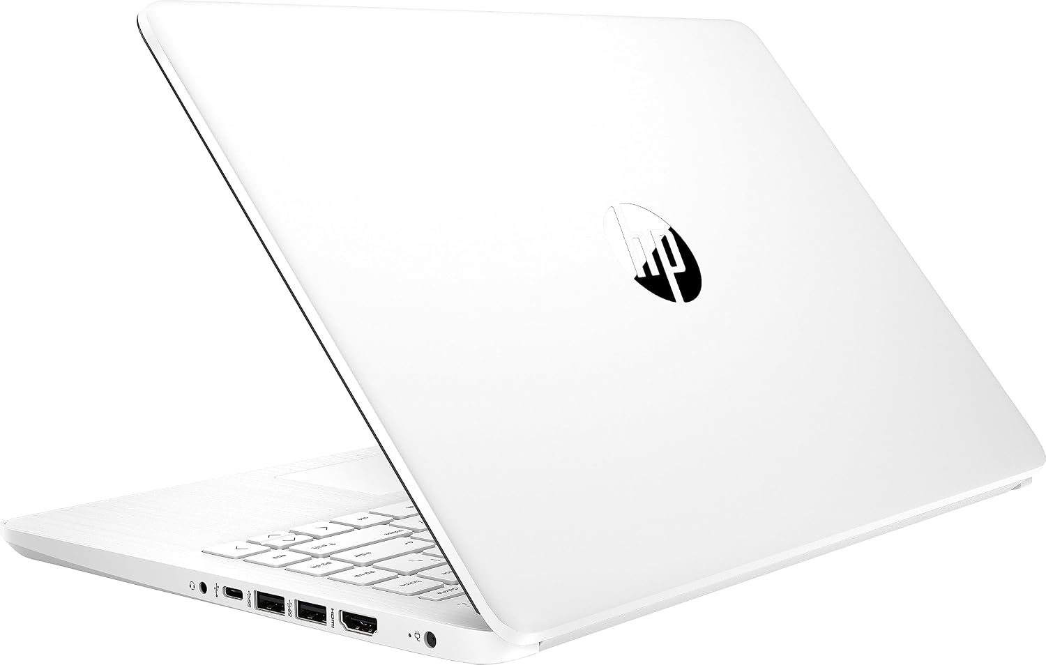 HP New 14' HD Light Thin Laptop Student Business, Quad-Core Intel N4120, 8GB RAM, 192GB (64GB eMMC+ 128GB Card), Webcam, Wi-Fi, Long Battery, Windows 11S + 1 Year Office 365, White+MarxsolAccessory
