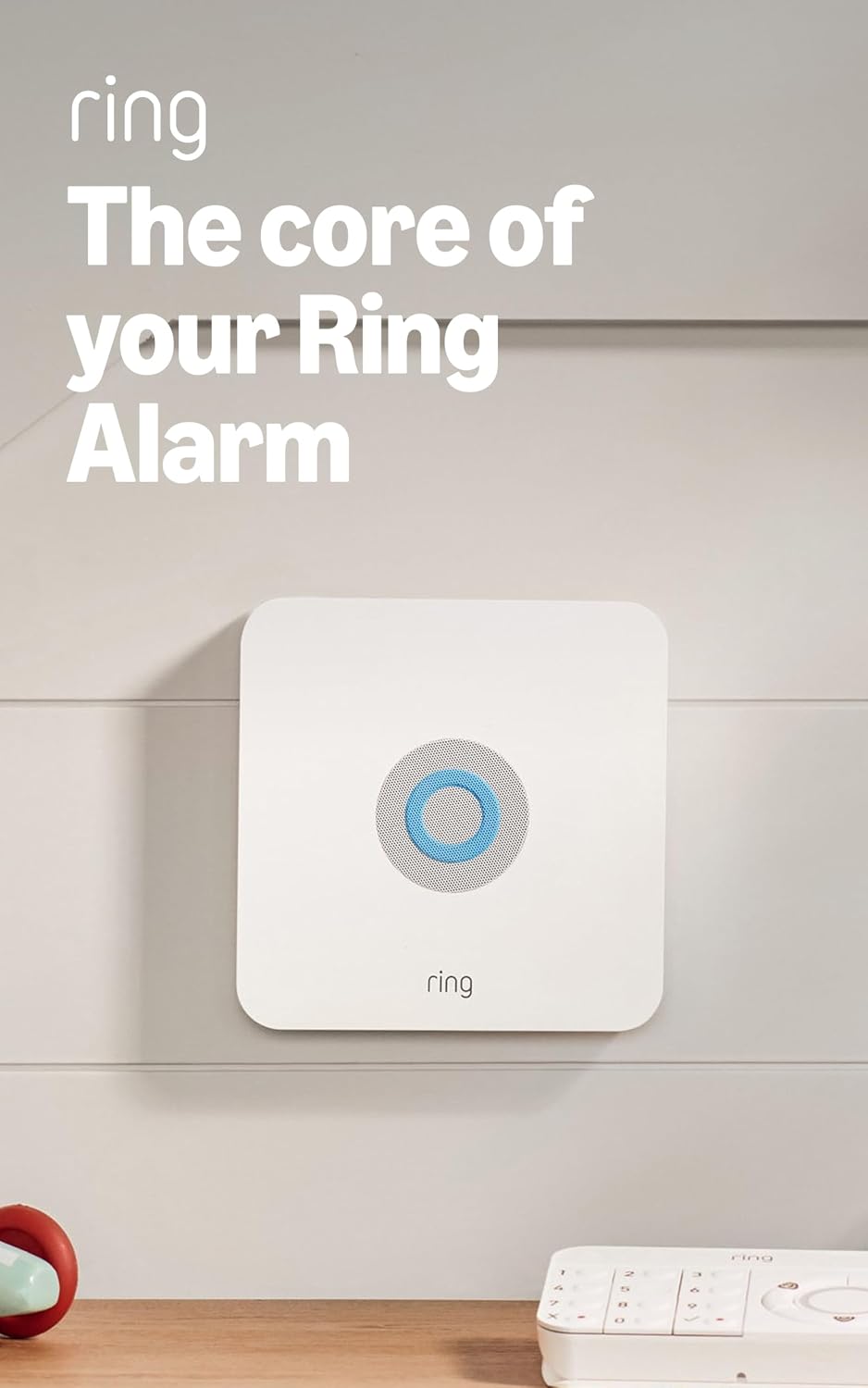 Ring Alarm Base Station (2nd Gen) — 104 dB Siren, Built-in Backup Battery, Connects to Ring Alarm Sensors and Keypad, sold separately