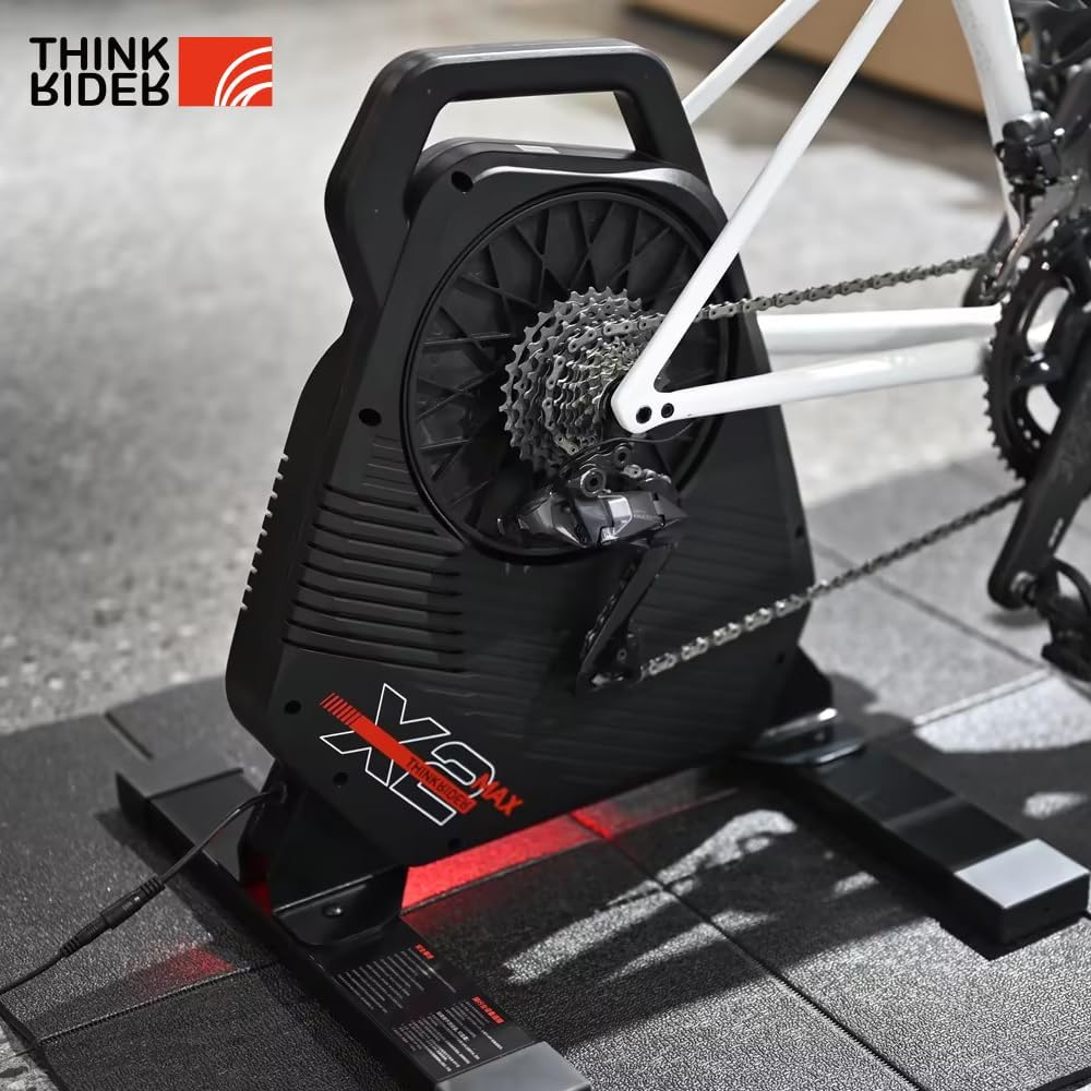 ThinkRider X2Max Smart Bike Trainer Cycle Trainer Bicycle Trainer, Quiet Portable Design for Indoor Driving, Simulates 18% Slope, ANT + & BLE