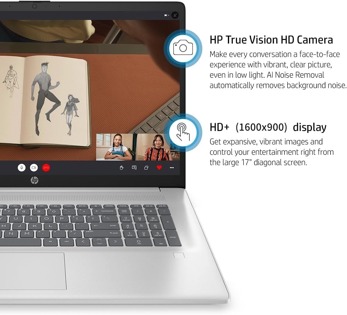 HP 17 inch Business Laptop 2025 New, 17.3' HD+ BrightView 250 nits Display, Backlit Keyboard, Intel 13th Gen i5 (Up to 4.6GHz), 64 GB RAM, 1 TB SSD, BT 5.4, Windows 11 Pro, Accessories