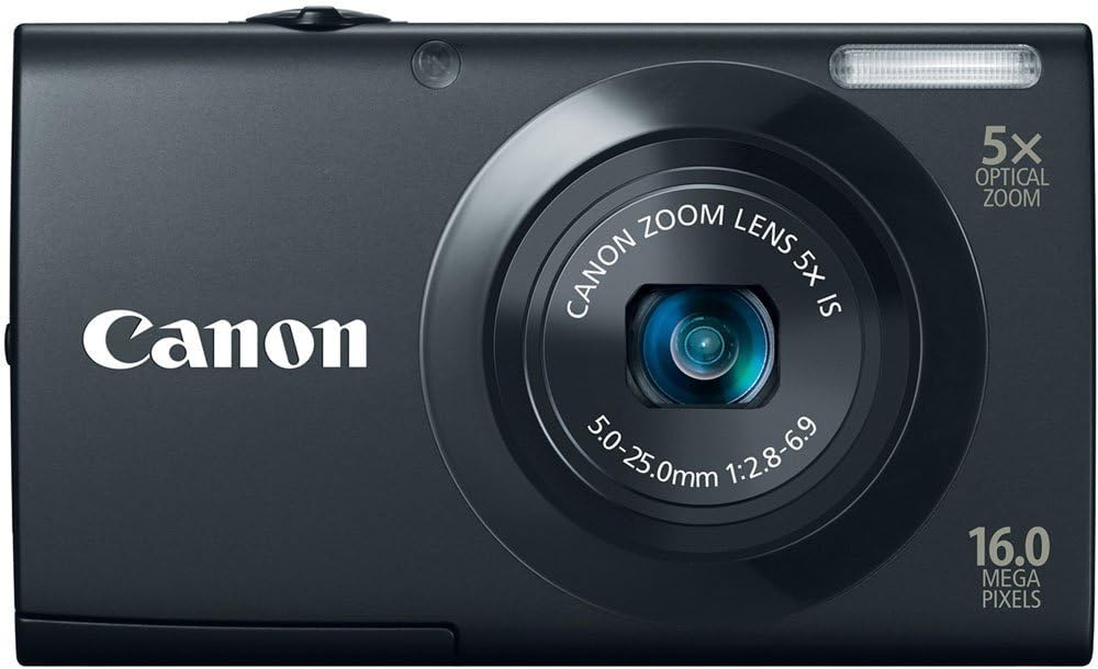 Canon PowerShot A3400 IS 16.0 MP Digital Camera with 5x Optical Image Stabilized Zoom 28mm Wide-Angle Lens with 720p HD Video Recording and 3.0-Inch Touch Panel LCD (Black)